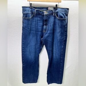 Wrangler Relaxed Boot Cut Jeans Mens 40/28 Short Hemmed Denim Blue Work 1981